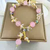 Pulsera de Cristal Púrpura Natural Diseño de Nicho Ins Femenino Pulsera con Circonita Microincrustada para Novia Joyería de Pulsera