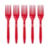 Cubiertos de Plástico Texturizado Rojos, Tenedores y Cucharas, Vajilla Desechable para Fiesta de Cumpleaños, Accesorios para Fotografía, Cubiertos de Color Puro, Tenedores y Cucharas