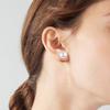 Aretes retro franceses cepillados de doble cara Aretes de perlas de pan al vapor de diseño de alta gama de lujo ligero para mujer Aretes de moda que combinan con todo