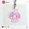 Chaveiro Sanrio Chaveiro Dupla Face Fofo Desenho Animado Pingente de Mochila Escolar Pingente Transparente Homens e Mulheres Acrílico Chave