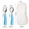 Juego de Cuchara y Tenedor para Niños de Acero Inoxidable 304 Juguete Vajilla Infantil Linda Comida Suplementaria para Bebé Hogar Alto Valor de Color