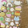 Pegatina de Panda de Gelatina de Baja Saturación Corazón Girly Pastel de Fresa Pegatina Decorativa para Funda de Teléfono Móvil iPad Handbook