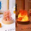 Luz de Noche de Piedra Cruda de Cristal, Piedra Difusora sin Llama, Luz de Noche de Piedra de Aromaterapia, Adorno de Fragancia para Dormitorio del Hogar, Decoración de Atmósfera