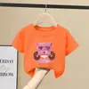 Camiseta de Manga Corta para Niña 2026 Nuevo Estilo Popular de Verano para Niños Mayores, Top de Algodón Puro, Camiseta de Marca de Moda de Corte Holgado