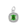 Acero de Titanio Sencillo Doce Piedras de Nacimiento Color Circonio Colgante Anillo Abierto Color Aceite Gota Etiqueta Pulsera Collar Accesorios para Mujeres