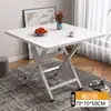 Mesa Plegable, Mesa de Comedor, Mesa Pequeña para Uso Doméstico, Mesa Redonda Simple, Mesa Portátil para Viviendas de Alquiler, Uso en Exteriores, Montaje de Puesto, Mesa Cuadrada para Comer
