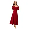 Vestido de Celebridad de Internet para Dama de Honor 2026 Verano Nuevo Estilo con Lazo para Ceñir la Cintura, Vestido sin Tirantes ni Hombros Descubiertos, Vestido de Cóctel para Fiesta Anual para Mujeres