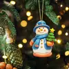 Natal Transfronteiriço Novos Produtos Mais Vendidos Acrílico Plano Boneco de Neve Natalino Atmosfera Festiva Decoração de Árvore de Natal Enfeites para Pendurar