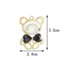 Fabricante Liga Galvanizada Strass Trevo de Quatro Folhas Flor Urso Pingente DIY Encanto Brincos Colar Acessórios Chaveiro