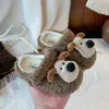 Zapatos de Algodón para Niños 2026 Otoño/Invierno Nuevo Estilo Niñas Lindos Dibujos Animados Mocasines Casuales Niños Zapatos Cálidos Peludos