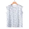 Chunzhi 2025 Nuevo Producto de Verano Chaleco para Personas de Mediana Edad y Mayores Sudadera Pulóver de Cuello Redondo Camiseta Básica de Cuello Redondo con Estampado de Mamá
