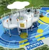 Escorregador de Jardim Equipamento de Playground Externo Brinquedos e Instalações de Entretenimento para Jardim Escorregador Infantil de Aço Inoxidável