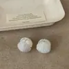 Pendientes Metálicos Redondos de Malla con Purpurina Fina de Doble Cara para Mujer, Pendientes Elegantes, de Moda y Versátiles