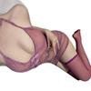 Meio Açúcar Gravidade Púrpura Novo Estilo Chinês Estilo Nacional Botão de Disco Cheongsam Sexy Transparente Lingerie Sexy Saia de Quadril para Mulheres 8058