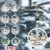 Decoración navideña Regalo navideño Alce de madera Anciano Muñeco de nieve Colgante navideño Decoración redonda Colgante de árbol de Navidad