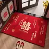 Felpudo Rojo Festivo y Elegante para Recibidor, Uso en Casa Nueva, Puerta de Entrada, Resistente a la Suciedad, Fácil de Limpiar, Felpudo