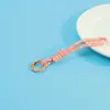 Nuevo Parche de Dopamina Tejido a Mano con Nudos Cadena para Teléfono DIY Llavero con Cierre de Primavera Colorido Material