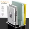 Porta-Revistas de Acrílico Organizador de Mesa para Arquivos Caixa de Armazenamento Cesta Vertical para Documentos Suporte de Mesa para Documentos de Escritório
