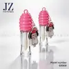 Pedido Jinze: Botella Redonda con Tapa Irregular, Sin Cadena/Se Puede Colgar con Cadena, Varilla de Pincel Gruesa, Tubo de Brillo de Labios Moldeado por Inyección, Materiales de Empaque