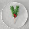 Navidad dorada simulación bayas esquejes agujas de cedro Año Nuevo decoración floral fruta roja fruta abundante accesorios barril venta al por mayor