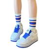 Calcetines Zhuji para mujer ins de moda versátiles largos estilo coreano con costuras calcetines de moda estilo japonés de aspecto alto Mori calcetines hasta la mitad de la pantorrilla celebridad de internet