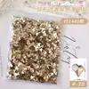 100 Peças de Pacotes Pequenos de Strass Mistos na Cor Champagne para Nail Art, Diamantes de Cristal Irregulares com Fundo Plano para Nail Art, Lote Inteiro de Diamantes Brilhantes para Nail Art