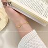 Xi Gu H0140 Pulsera de Plata S925 Estrella Luna para Mujer Sencilla Sentido de Alta Gama Exquisito Sentido de Diseño de Nicho Estilo ins Pulsera