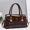 2025 Nuevo Bolso de Hombro Transfronterizo Europeo y Americano Moderno Estampado de Leopardo Combinable Bolso para Madre de Mediana Edad Bolso de Mano Simple para Mujer