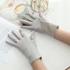 Guantes de Protección Solar para Conducir, Protección UV, Sin Dedos, Estilo Delgado para Mujer, Parasol de Verano para Ciclismo, Antideslizante, Transpirable, Algodón Puro, Moderno