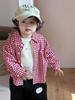 Jaqueta Camisa Xadrez Infantil Outono 2026 Novas Roupas de Bebê Estilo Coreano Outono Roupas Infantis Terno Casual para Meninos