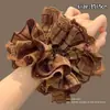 Goma para el pelo grande floral dulce estilo coreano para cabello grueso, accesorio para el pelo de alta gama para niñas