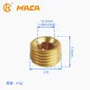 Conector de Cobre com Rosca Externa e Sextavado Interno, Plugue, Ferragens para Encanamento, Plugue de Mangueira Rosqueável, Tampa Distribuidora de Água, Plugue Cego, Conexões para Tubos, Acessórios