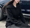 Suéter de punto para mujer transfronterizo con botones, tejido de ochos, cuello alto, top de punto pullover casual holgado para otoño e invierno
