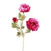 Peônia Europeia Flocada Pequena Flor de Peônia Artificial de 3 Cabeças Casamento Hotel Flor Decorativa Flor de Peônia de Alta Qualidade Flor Artificial