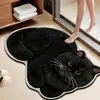 Tapete de Chão para Banheiro com Desenhos de Animais para Uso Doméstico, Absorvente de Água, Antiderrapante, Secagem Rápida, Tapete de Terra de Diatomáceas para Entrada de Banheiro e Vaso Sanitário