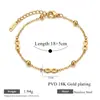 Pulseira de Aço Inoxidável Fashion Influencer Europeia e Americana Banhada a Ouro 18K, Joia de Pulseira Número 8 Fina para Mulheres