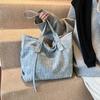 Bolsa Jeans para Mulheres 2025 Novo Estilo Estudante Aula Trabalho Roupas Bolsa Tote Bolsa de Ombro de Alta Qualidade Moda Casual Bolsa Feminina
