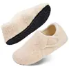 Pantuflas de algodón de felpa para el hogar, de temporada otoño e invierno, para hombre y mujer, de punta cerrada, antideslizantes, suela gruesa, de felpa, cálidas para interior, de algodón para maternidad, para comercio exterior