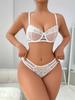 Ropa interior de encaje bordado con flores ultrafina talla europea sexy caliente pura quiero realzar traje de sujetador