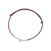Pulseira Tiqi S925 Prata Esterlina Simples Nicho Contas de Cereja Fio Vermelho para Mulheres, Design Feito à Mão Doce Pulseira Tendência de Joias