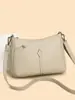 Bolsa Texturizada para Mãe de Meia-Idade Bolsa Pequena Couro Macio Feminina 2025 Nova Versátil Bolsa para o Dia a Dia Grande Capacidade Ombro Único Transversal