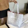 Bolso Tote de Puntos Rosas 2026 Nuevo Gran Capacidad Versátil Estilo Coreano Nicho Lienzo para Viajar al Trabajo Bolso de Hombro para Mujer