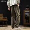 Pantalones casuales de algodón puro, estilo old-money, frescos y modernos, para hombre, nueva colección otoño 2026, corte holgado, talla grande, pantalones largos de pierna recta