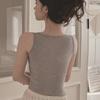 Chaleco de encaje Pure Desire 86084# para niña con almohadilla para el pecho, escote en V, interior y exterior.