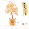 Árbol de Dinero de Cristal Natural con Base de Vidrio de Flor, 36 Piezas, Adorno de Cristal Atractor de Riqueza para Oficina en Casa, Amatista
