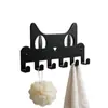 Ganchos de Metal para Colgar Dibujos Animados Transfronterizos, Ganchos Negros Creativos para Ropa Montados en Pared Sin Taladro, Ganchos de Pared Adhesivos para Ropa