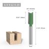 Juego de 6 Piezas de Cuchillos Rectos Verdes con Hojas Simples y Dobles, Cuchillas para Máquina Recortadora, Cuchillas para Ranurar, Brocas para Fresadora de Grabado y Herramientas