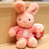 Boneca de coelho fofa boneca coelho brinquedo de pelúcia de coelho boneca de coelho calmante presente de aniversário para namorada