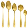 Cuchara de Acero Inoxidable 304, Cuchara Larga para Hielo, Cuchara Redonda, Cuchara de Mesa para el Hogar, Cuchara para Postre y Helado, Cuchara para Café, Cuchara para Yogur