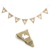 Fornecimento Transfronteiriço Coelho da Páscoa Juta Juta Bandeira Decorativa Parede de Festa Pendurada Bandeira Triangular